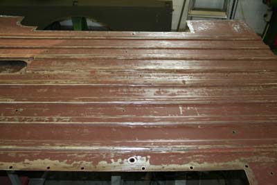 entlacktes Bodenblech