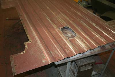 entlacktes Bodenblech