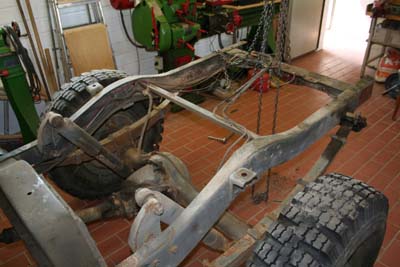 Leiterrahmen mit Hinterachse