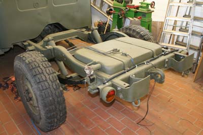 zusammengebauter Hinterwagen