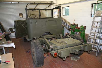 zusammengebauter Hinterwagen